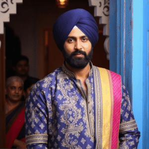 Royal Blue Eid Panjabi